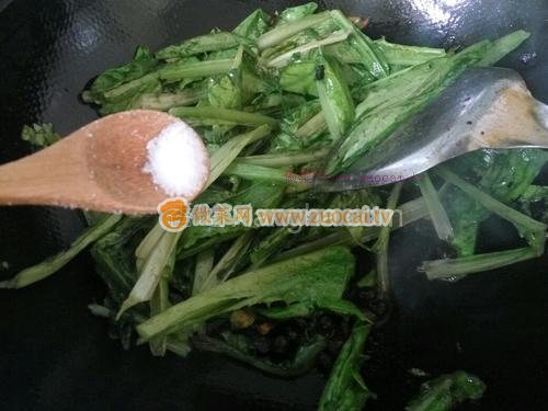 豆豉油麥菜的做法