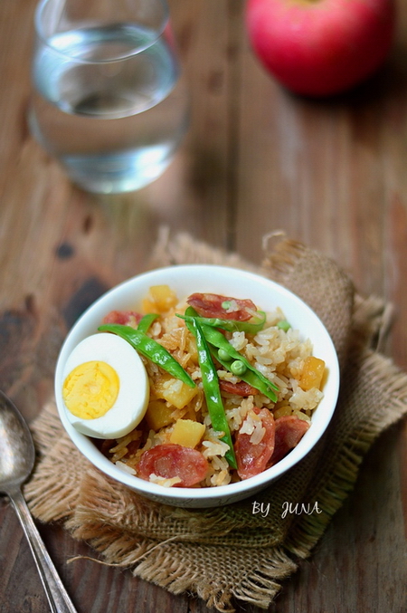 土豆臘腸燜飯