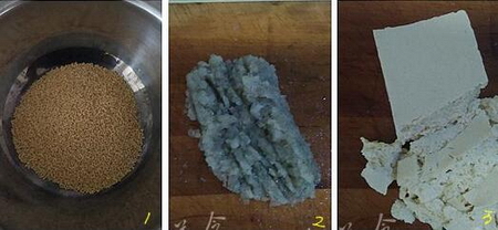 小米豆腐鮮蝦丸的做法步驟1-3